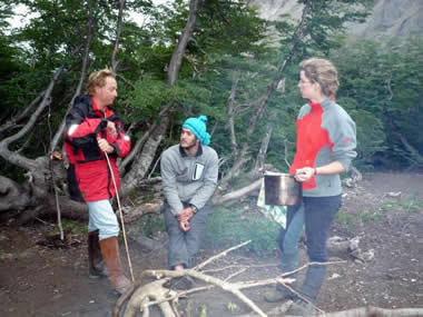 Am Feuer, erster Tag des Reit Trails